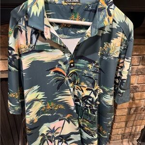 Bad Birdie Palm Paradise Button Down Shirt